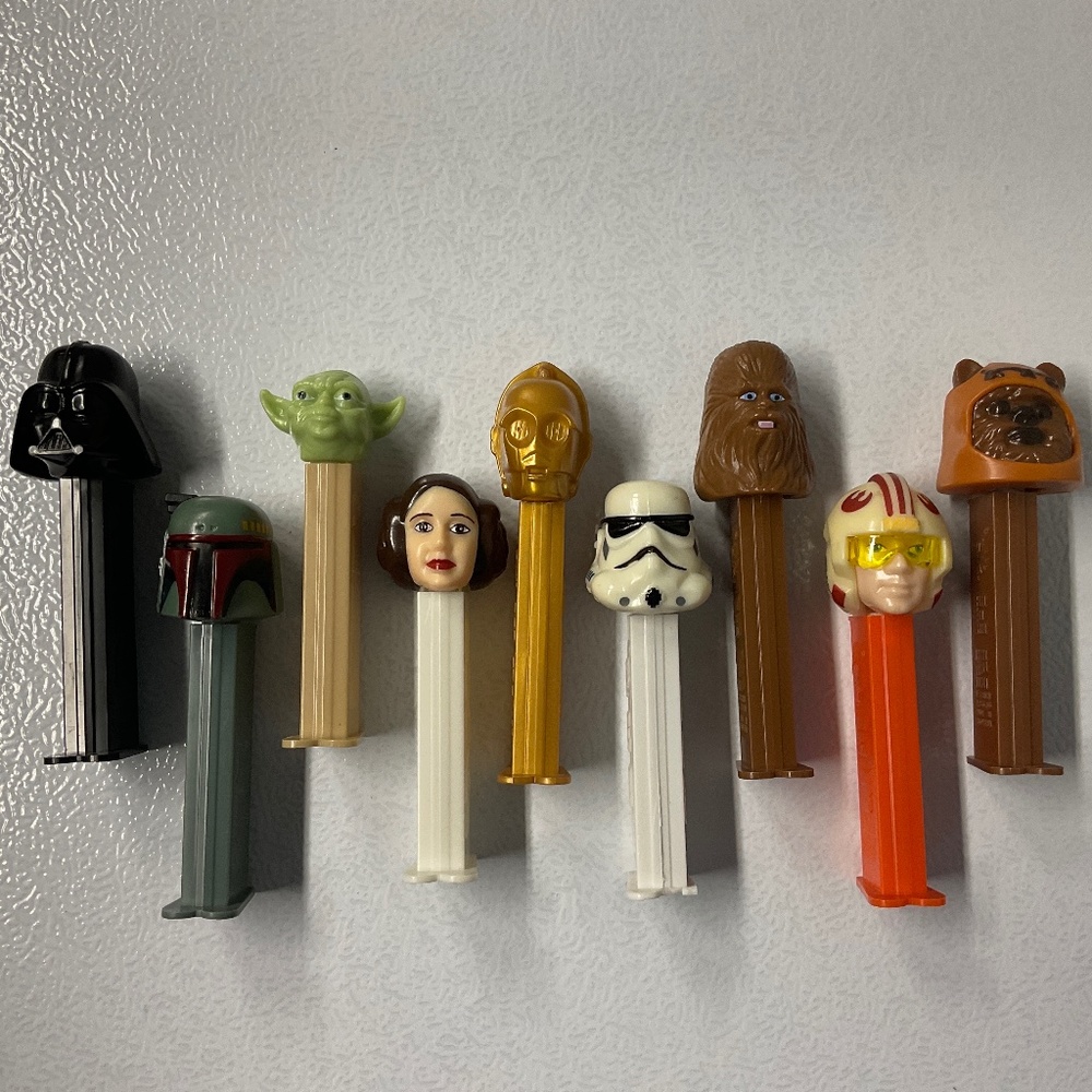 ❤️STAR WARS❤️9 Vintage PEZ dispensers❤️1997